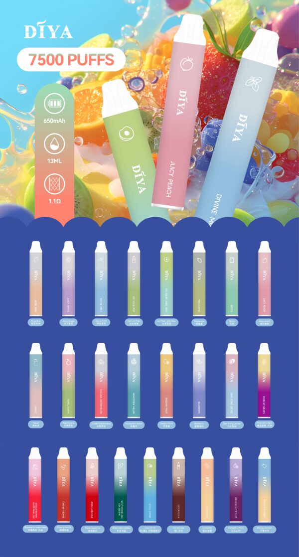 【叮啞抛棄式7500口】可充電  💖薔薇布林口味✨台灣獨家登場🔥 CP值最高 零故障 限時活動 {滿十送一}