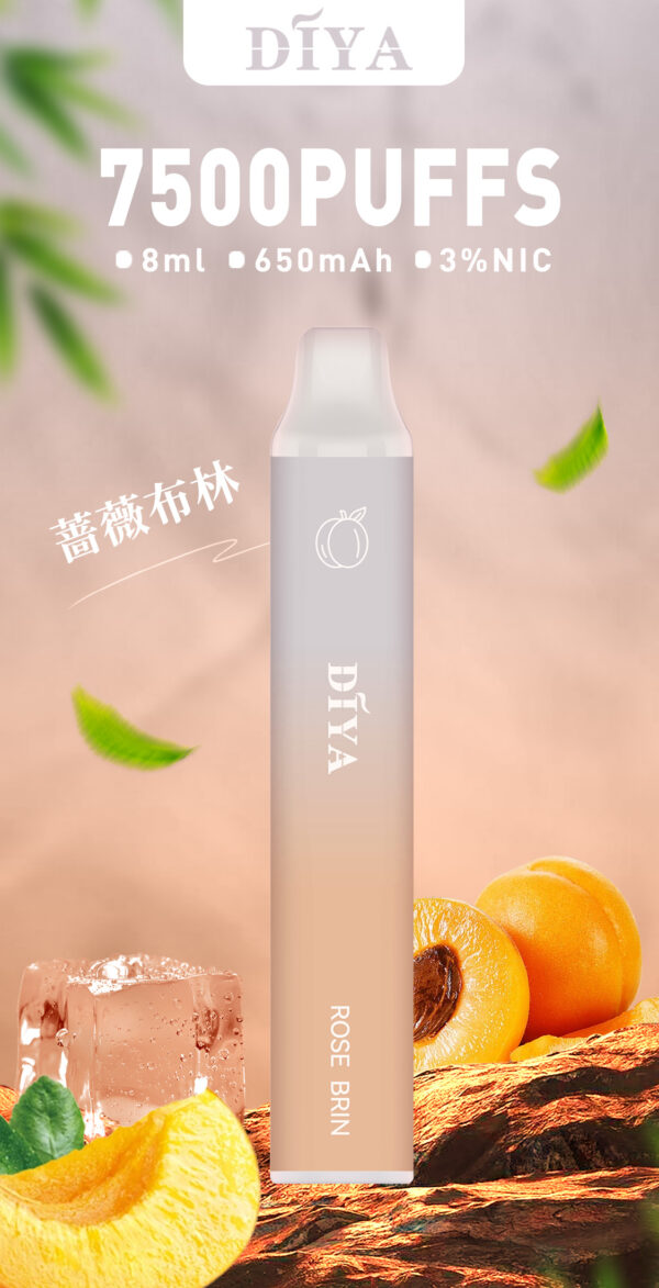 【叮啞抛棄式7500口】可充電  💖薔薇布林口味✨台灣獨家登場🔥 CP值最高 零故障 限時活動 {滿十送一}